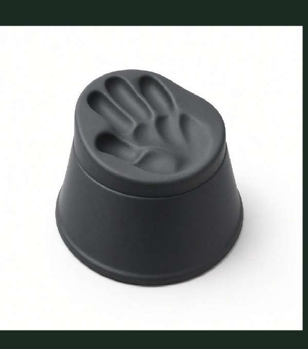 Close view of matte black Palmpress